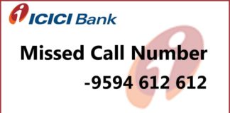ICICI Bank Missed Call Number