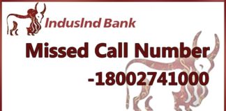 IndusInd Bank Missed Call Number