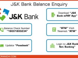 Jammu and Kashmir Bank Balance Check