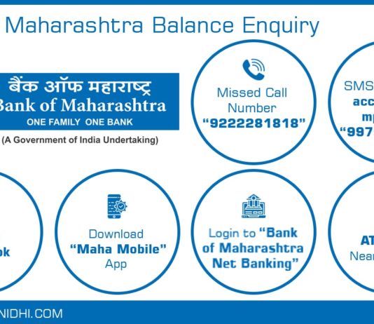 Bank of Maharashtra Balance Check Methods