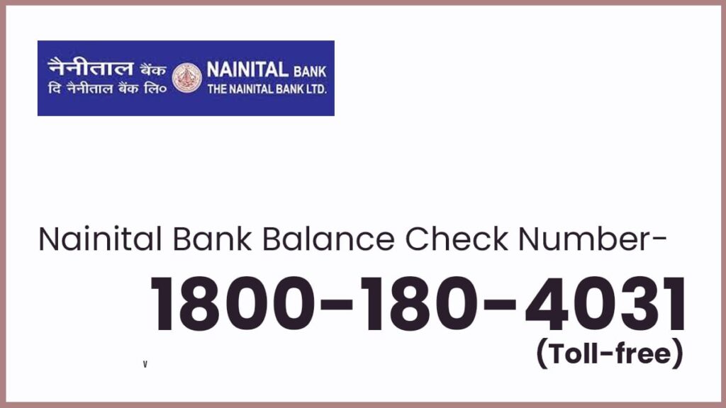 Check bank balance of nainital bank