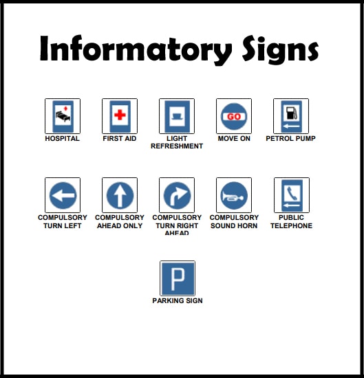 Informatory Traffic Signs