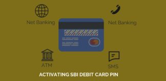 How to generate sbi debit card pin