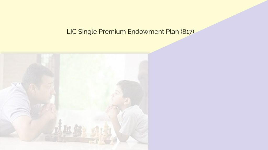 lic single premium plan 817