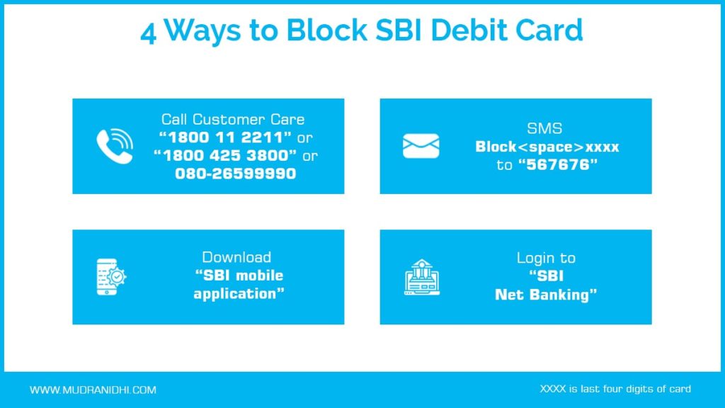 how to block sbi debit cum atm card