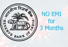 RBI Announces 3 Month EMI Relief