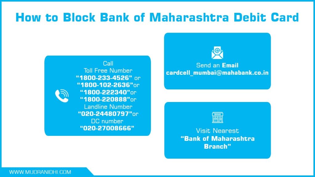 How to block Bank of Maharashtra Debit Card