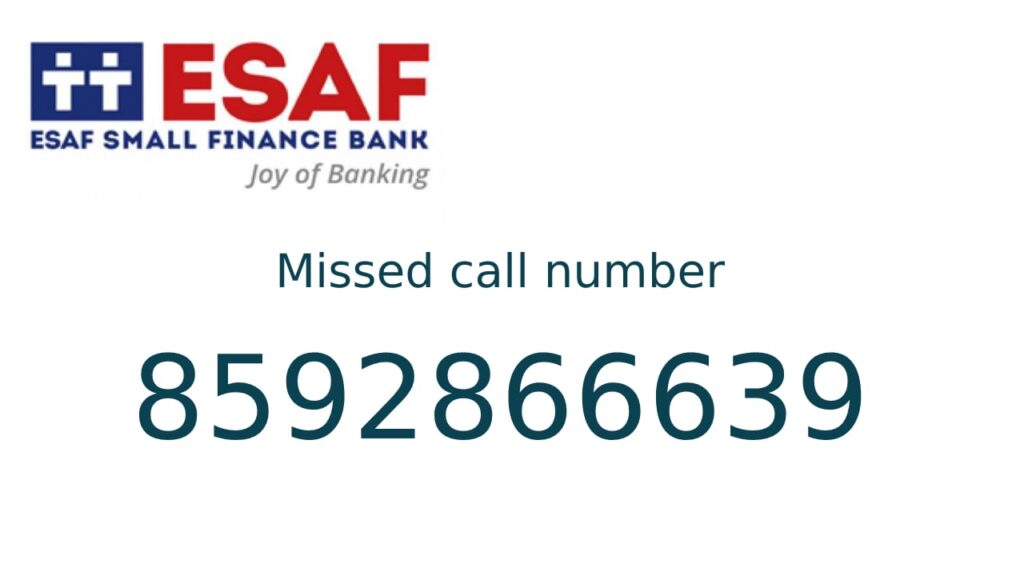 How to check ESAF bank account balance