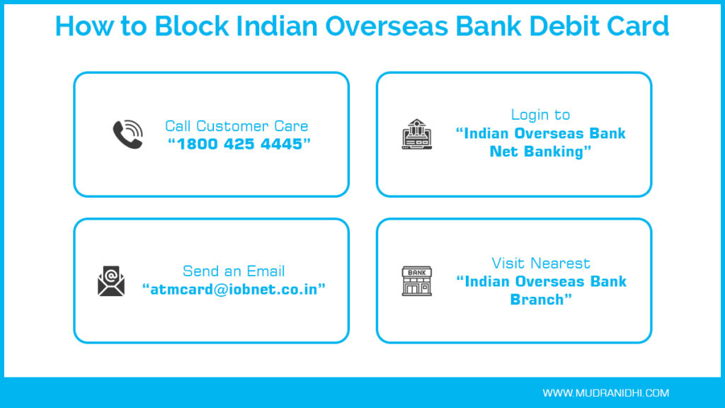 How to Block Indian Overseas Bank Debit Card