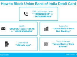 How to Block Union Bank of India Debit Card