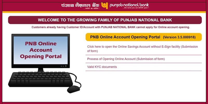 PNB-Account-Opening-form-online-Main-page