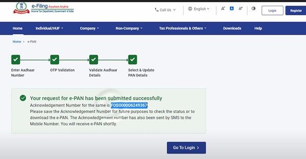 How to apply for ePAN card ? Step-8