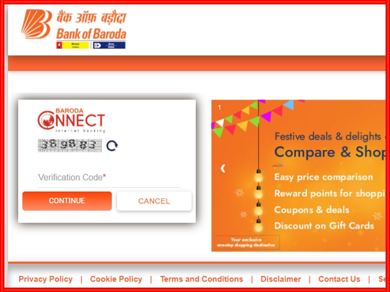 bank of baroda Captcha